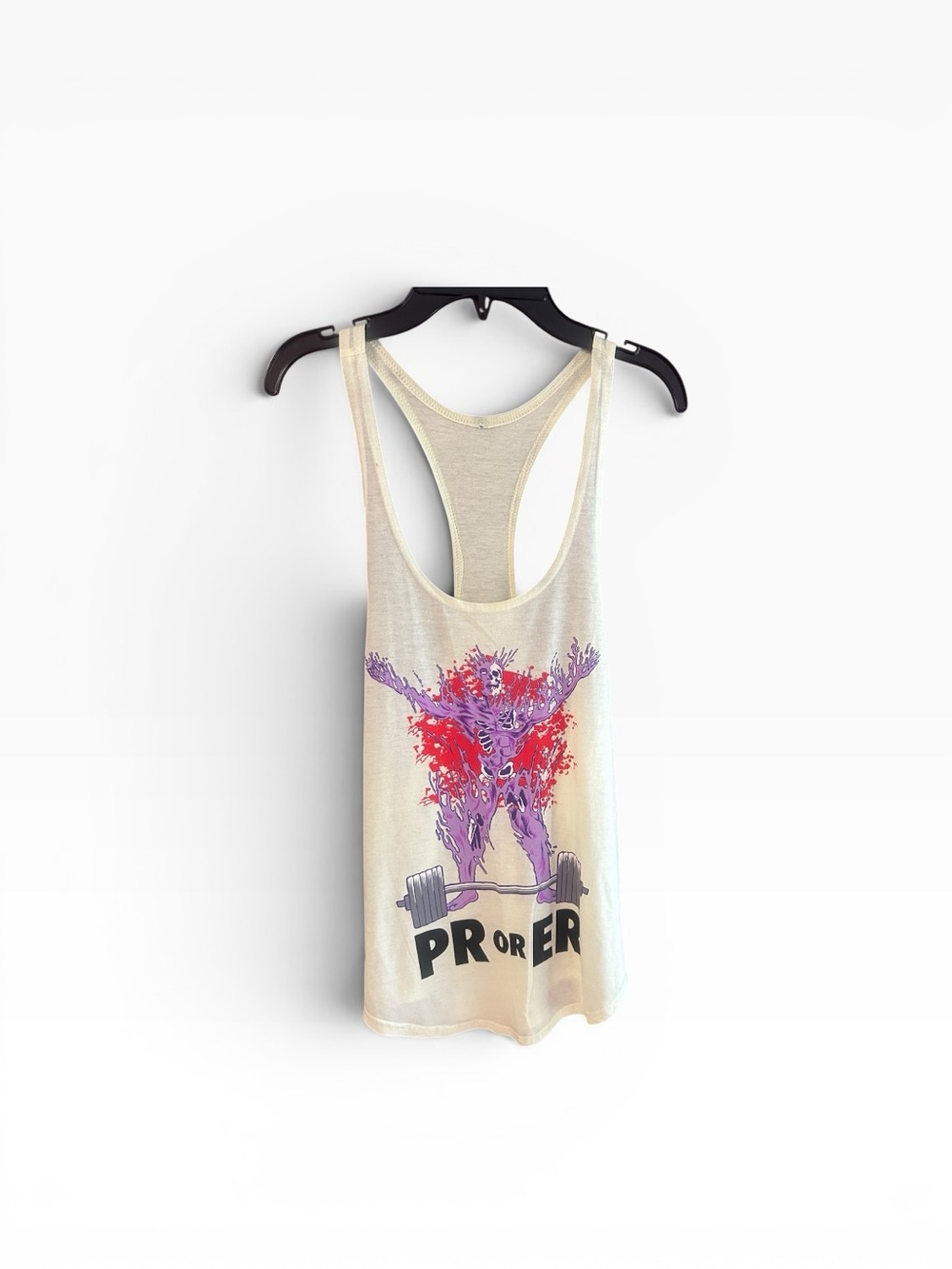 Raskol Apparel men's yellow base graphic tank with skeleton design